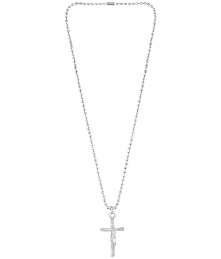     			Memoir Silver Religious Pendant With Chain ( Pack of 1 )