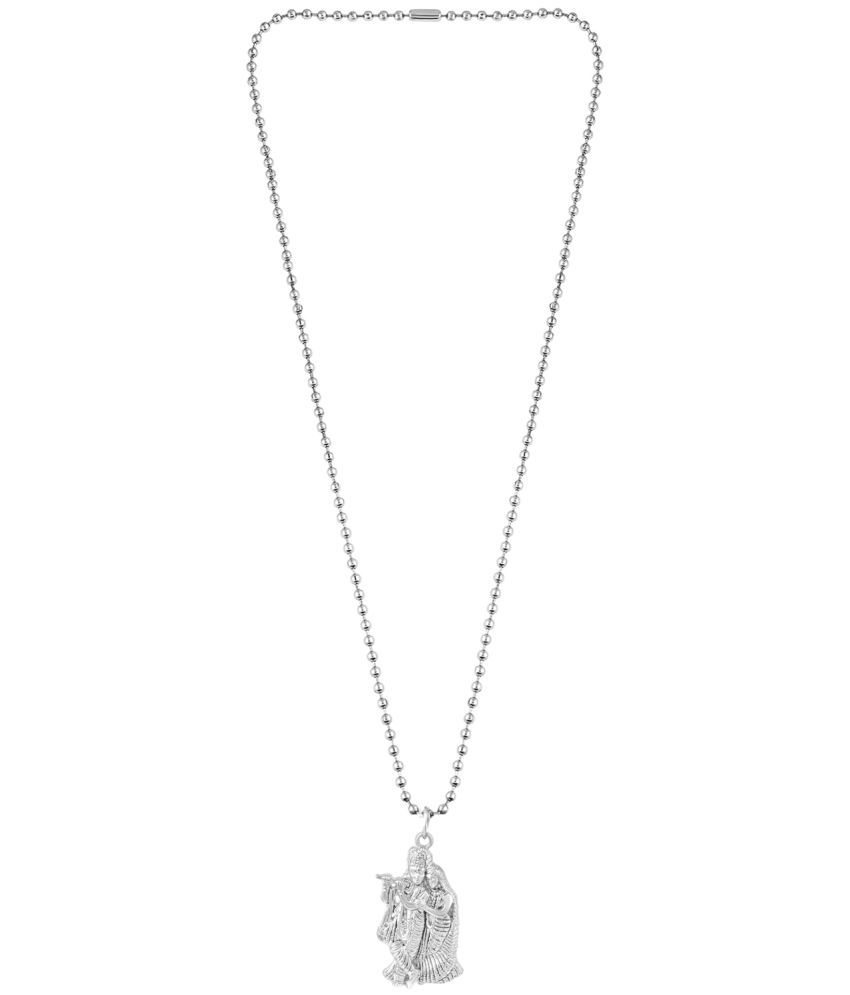     			Memoir Silver Religious Pendant With Chain ( Pack of 1 )