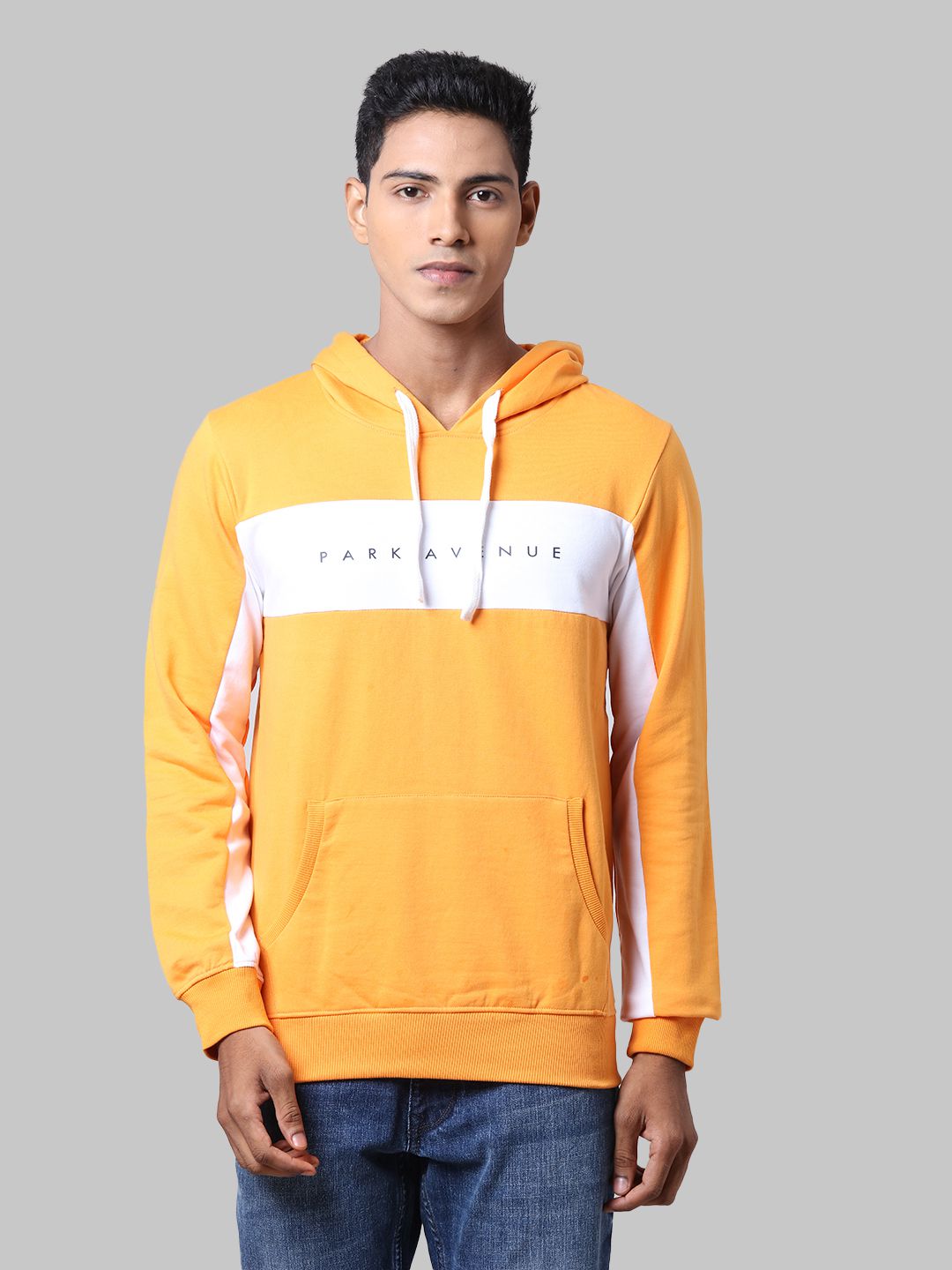     			Park Avenue Cotton Blend Hooded Men's Sweatshirt - Yellow ( Pack of 1 )