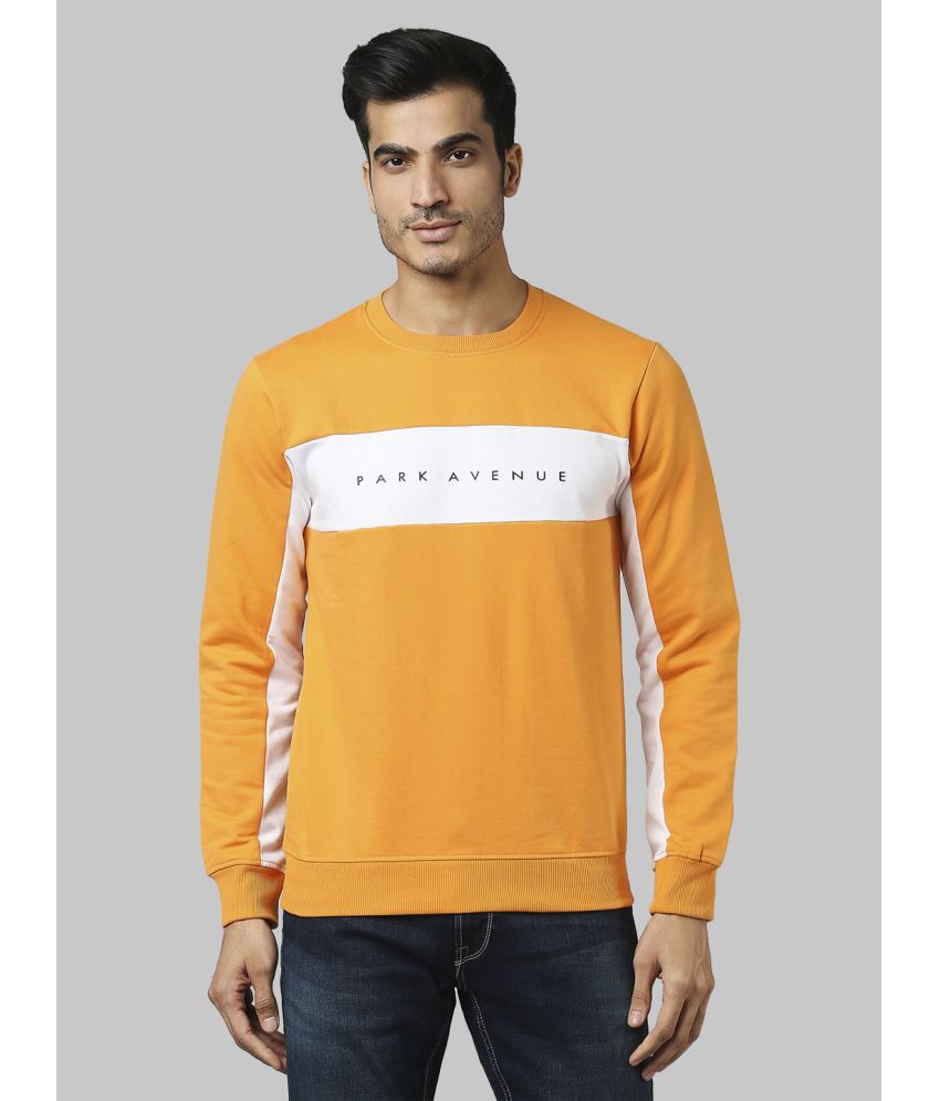     			Park Avenue Cotton Blend Round Neck Men's Sweatshirt - Yellow ( Pack of 1 )