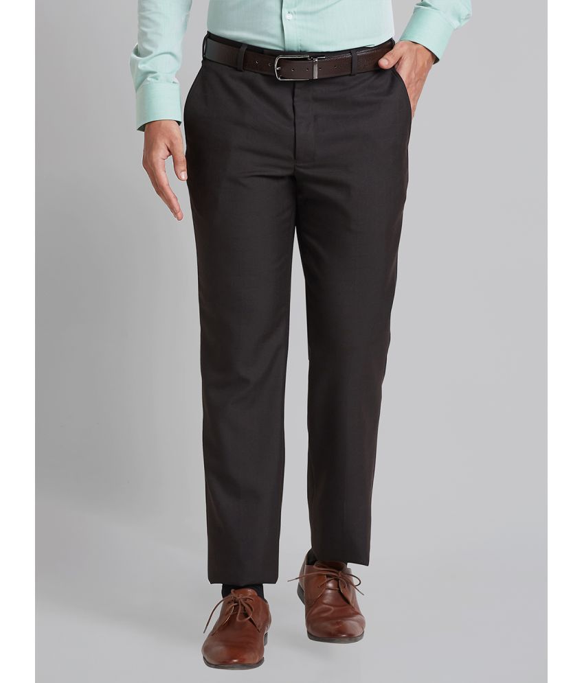     			Park Avenue Regular Flat Men's Formal Trouser - Brown ( Pack of 1 )