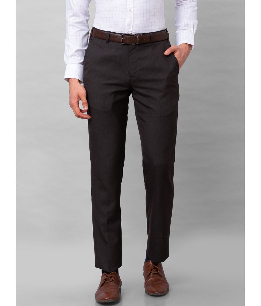     			Park Avenue Regular Flat Men's Formal Trouser - Brown ( Pack of 1 )