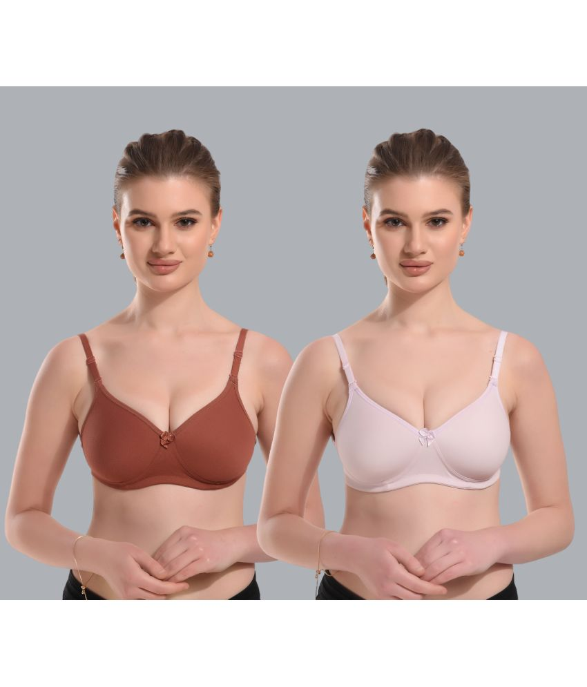     			Viral Girl Pack of 2 Cotton Women's Everyday Bra ( Lavender ) VM-HEMA-BROWN-LAVENDER