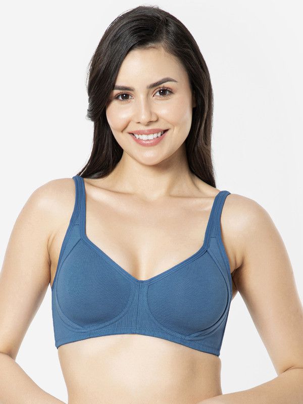     			Amante Blue Cotton Non Padded Women's Everyday Bra ( Pack of 1 )