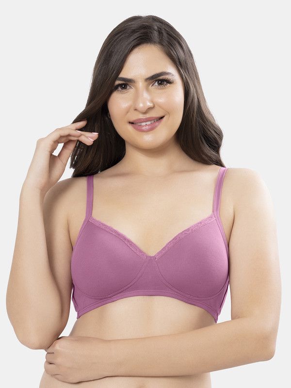     			Amante Purple Cotton Lightly Padded Women's T-Shirt Bra ( Pack of 1 )