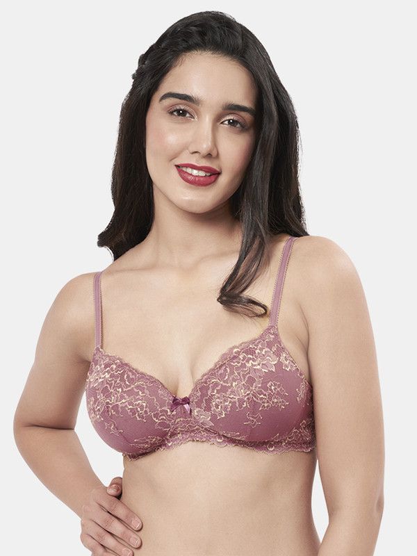     			Amante Rose Gold Nylon Lightly Padded Women's Everyday Bra ( Pack of 1 )