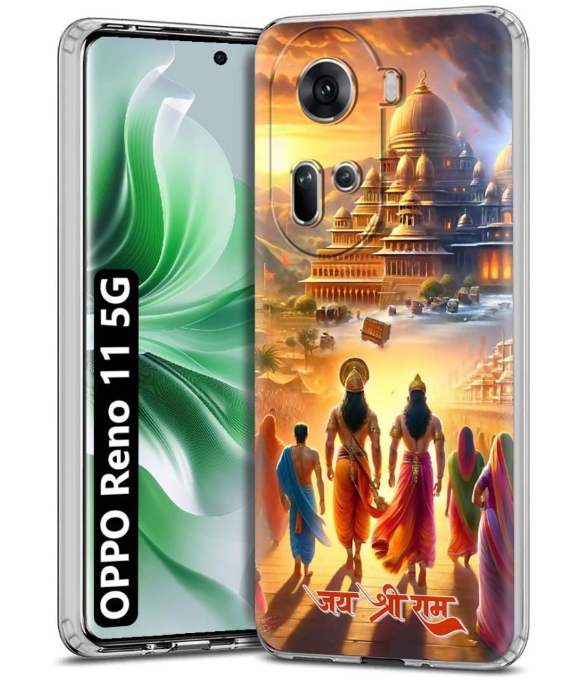     			NBOX Multicolor Printed Back Cover Silicon Compatible For Oppo Reno 11 5G ( Pack of 1 )