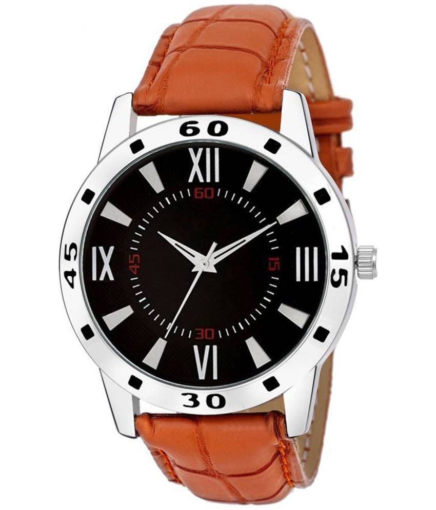     			Newman Brown Leather Analog Men's Watch