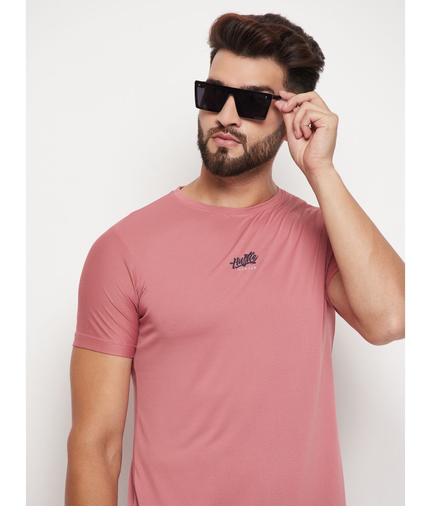     			Nyker Cotton Blend Regular Fit Printed Half Sleeves Men's Polo T Shirt - Peach ( Pack of 1 )