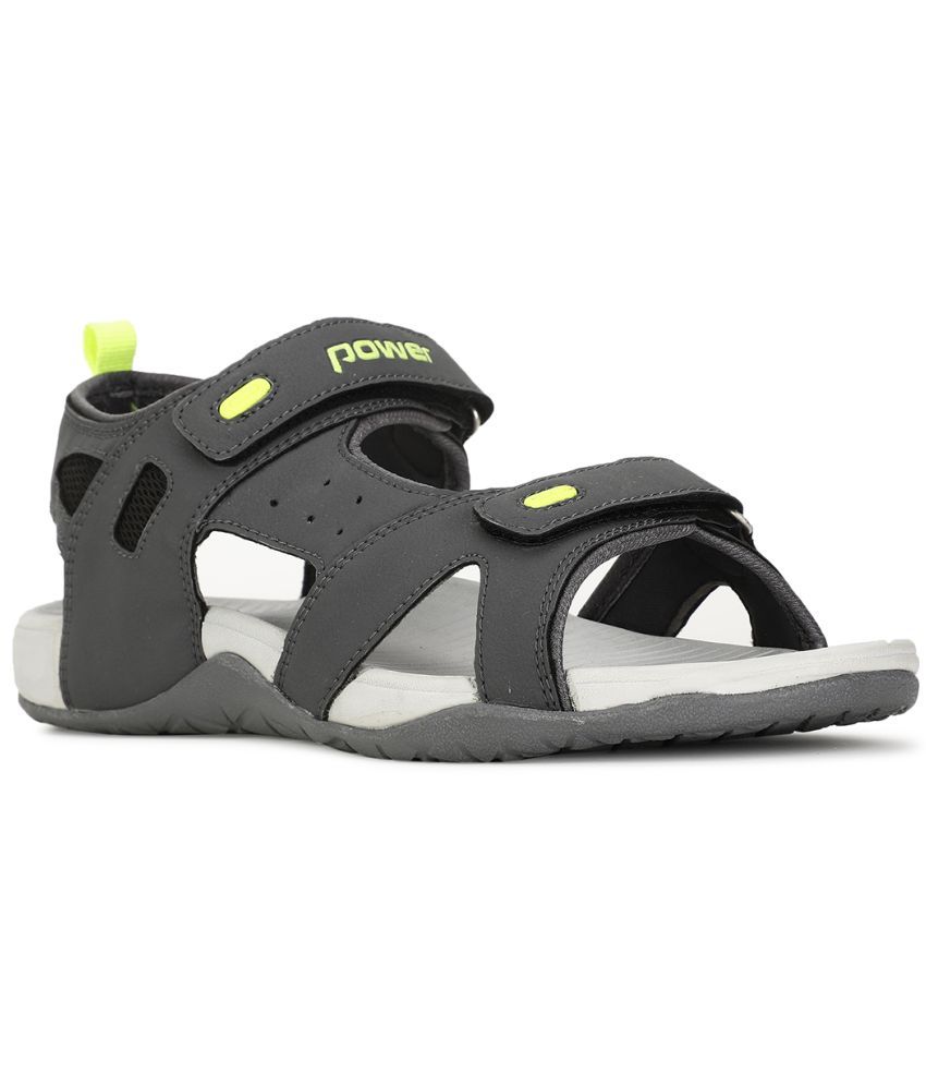     			Power by BATA - Dark Grey Men's Floater Sandals