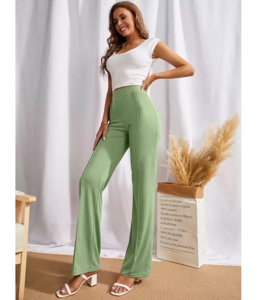     			BuyNewTrend Green Lycra Regular Women's Casual Pants ( Pack of 1 )