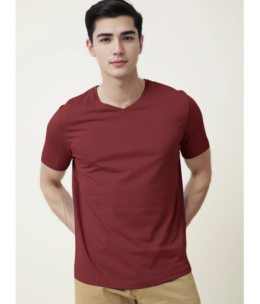     			Radprix Pack of 1 Cotton Regular Fit Men's T-Shirt ( Maroon )