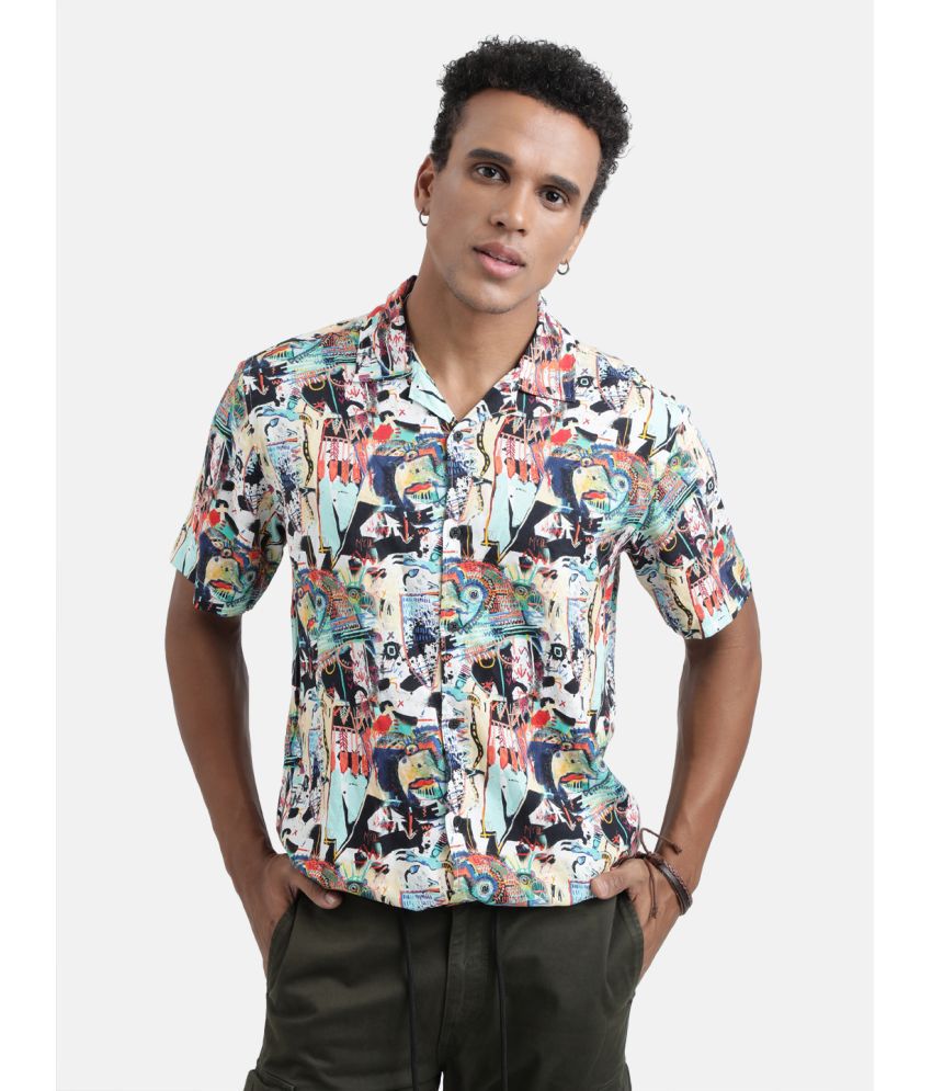     			Bene Kleed Rayon Regular Fit Printed Half Sleeves Men's Casual Shirt - Multi ( Pack of 1 )