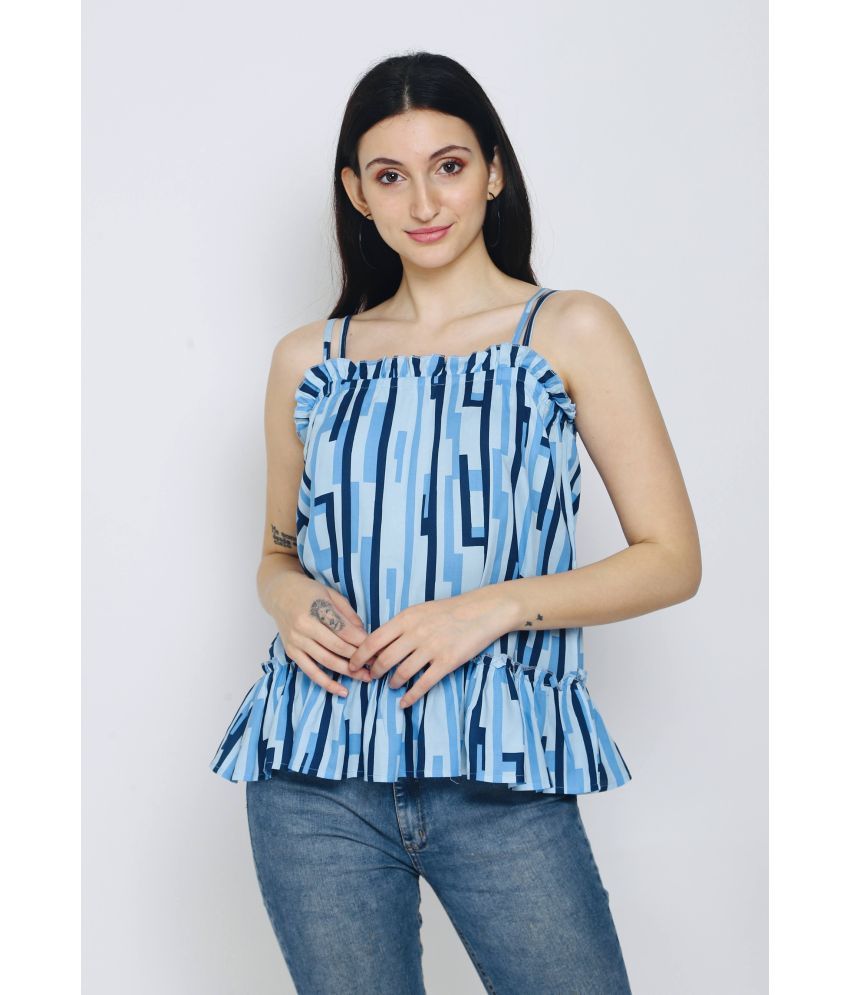     			Flamboyant Blue Rayon Women's Regular Top ( Pack of 1 )