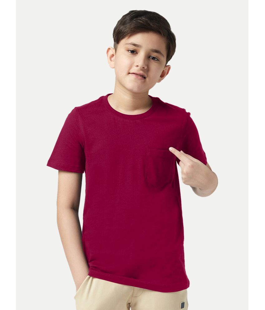     			Radprix Maroon Cotton Blend Boy's T-Shirt ( Pack of 1 )