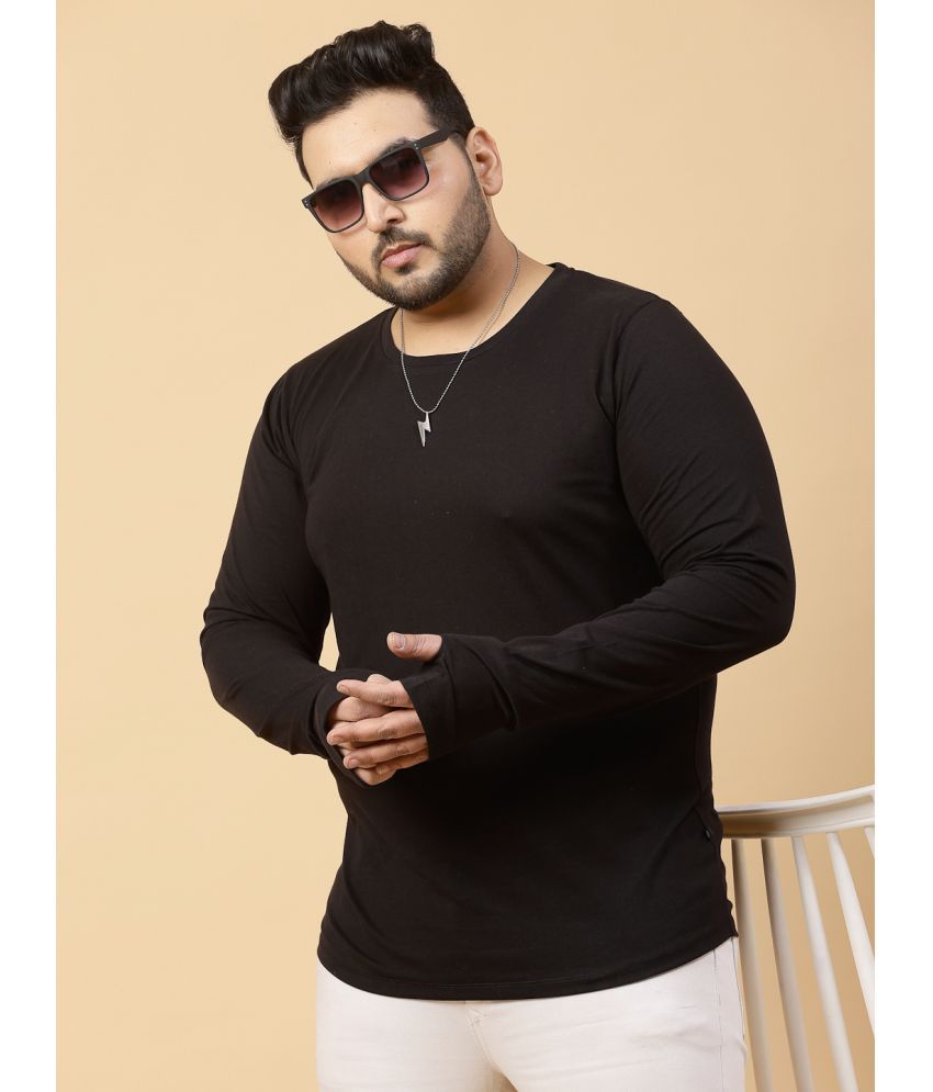     			Rigo Cotton Slim Fit Solid Full Sleeves Men's T-Shirt - Black ( Pack of 1 )