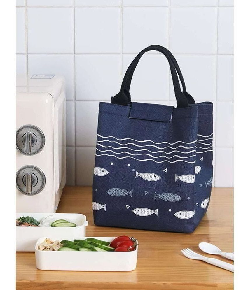     			House Of Quirk Blue Lunch Bags ( 1 Pc )