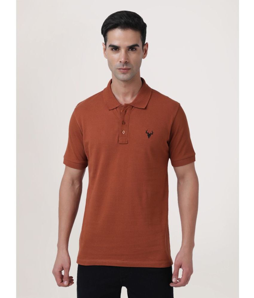     			IVOC Cotton Regular Fit Solid Half Sleeves Men's Polo T Shirt - Coffee ( Pack of 1 )