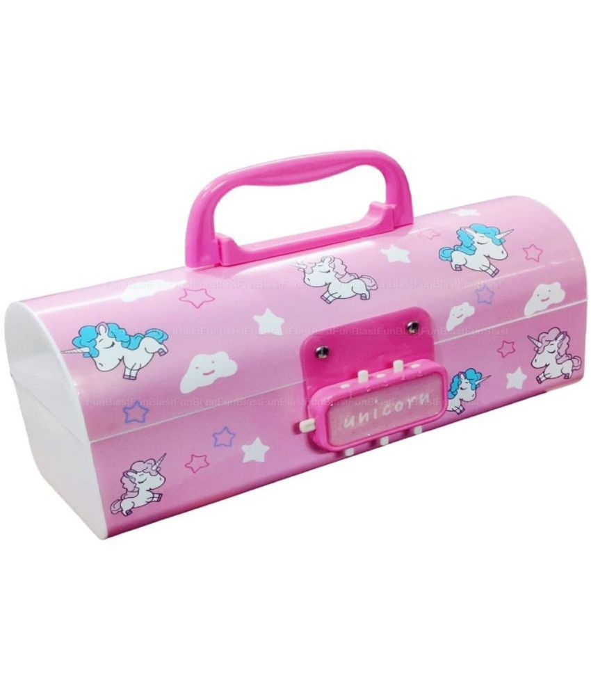     			Pencil Box – Suitcase Style Password Lock Pencil Case, Multi-Layer Pen & Pencil Box for Kids, Boys, Girls, Stationary