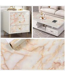 Gatih Orange Marble Granit Wallpaper Metal Polish Wipes Self Adhesive Kitchen Countertops Marble Wallpaper 1 no.s