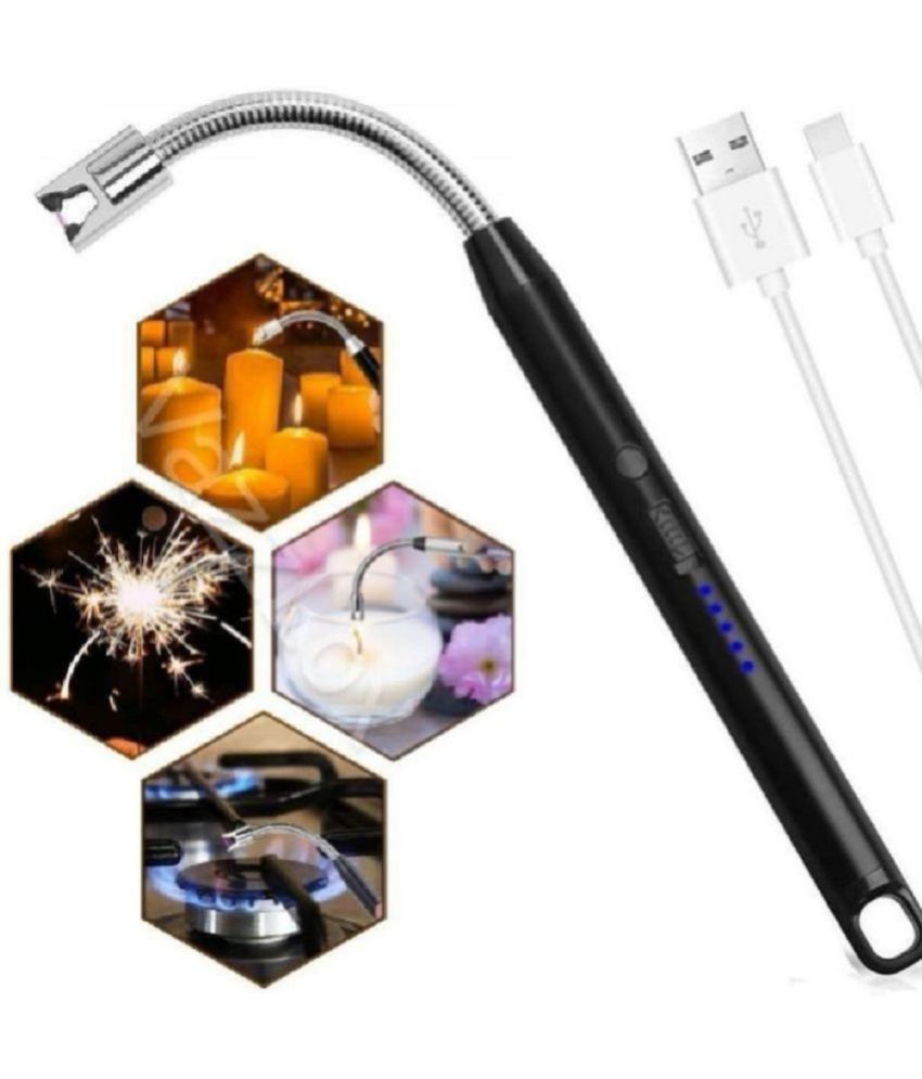     			DHS Mart USB Electric Lighter Metal Polish Stick Stainless Steel Lighter, Rechargeable 1 no.s