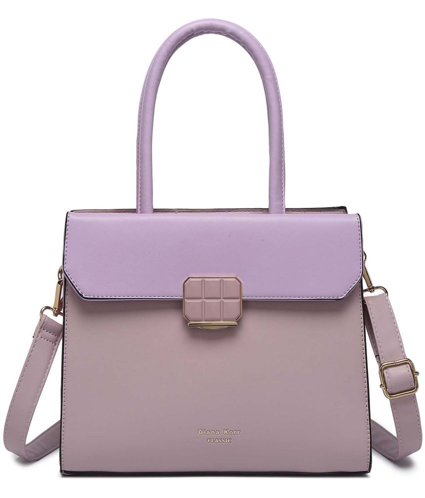     			Diana Korr Purple Faux Leather Sling Bag