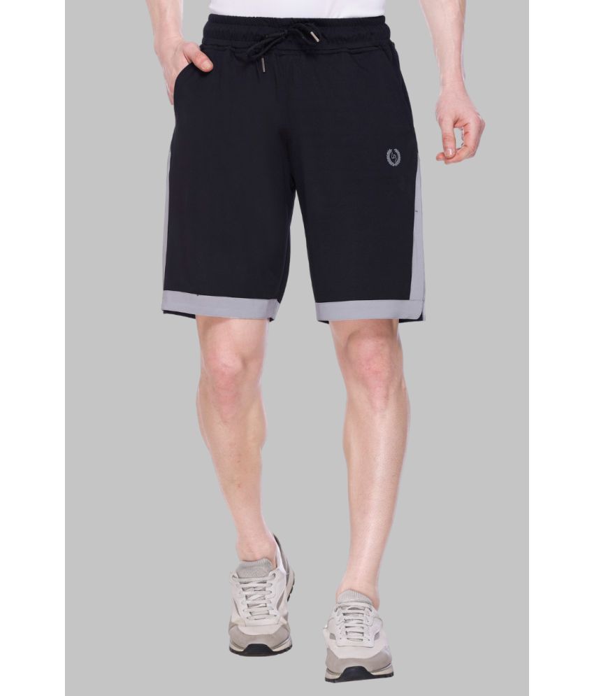     			LEEBONEE Black Polyester Blend Men's Shorts ( Pack of 1 )