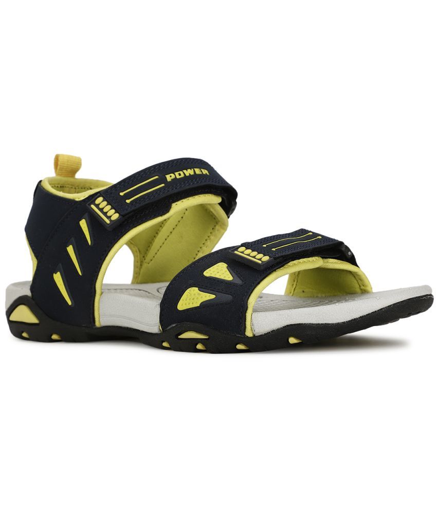     			Power by BATA - Black Men's Floater Sandals