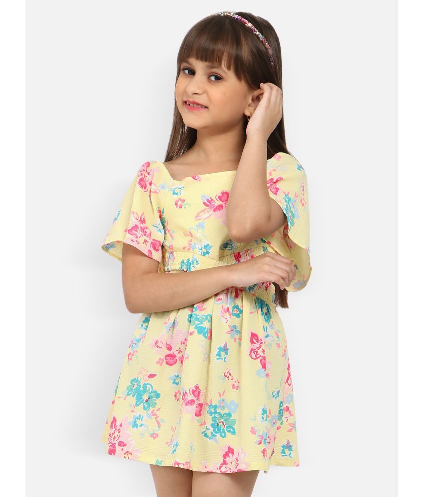     			Nauti Nati Multicolor Polyester Girls Fit And Flare Dress ( Pack of 1 )