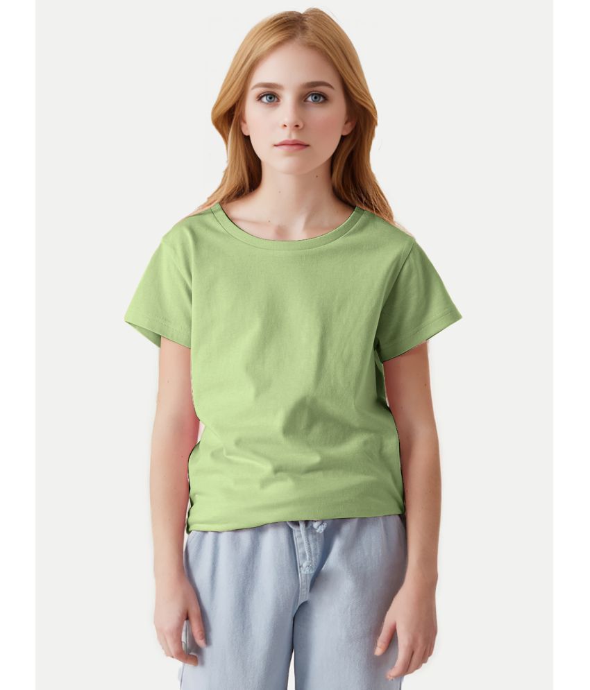     			Radprix Green Cotton Blend Girls T-Shirt ( Pack of 1 )