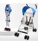 BeyBee Travel-Friendly Compact Baby Stroller Pram for Newborn Baby|with 5 Point Safety Harness, Adjustable seat Recline, with Canopy|Easy Foldable and Carry |Kids Age 0-2 Years, 15 Kg Capacity (Blue)