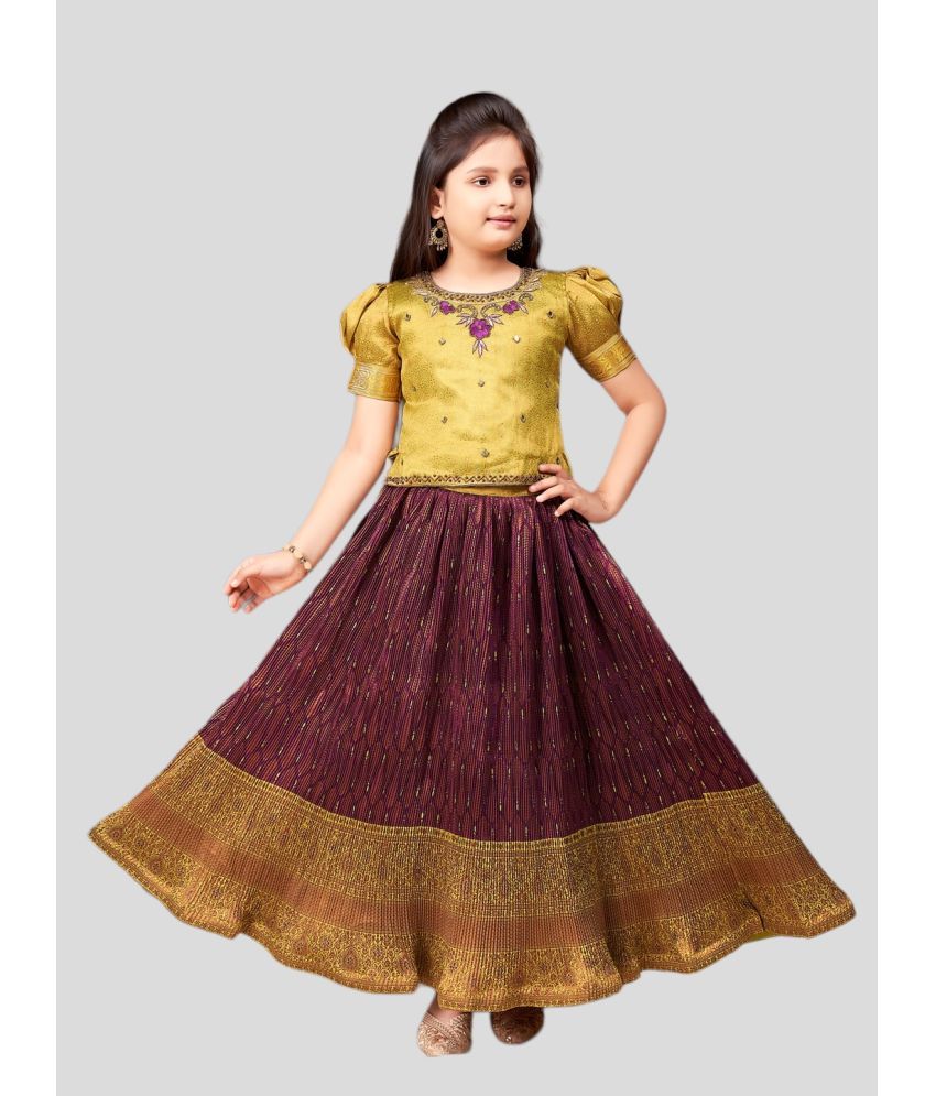     			Aarika Brocade Lehenga Choli Set For Girls ( Pack of 1 , Green )