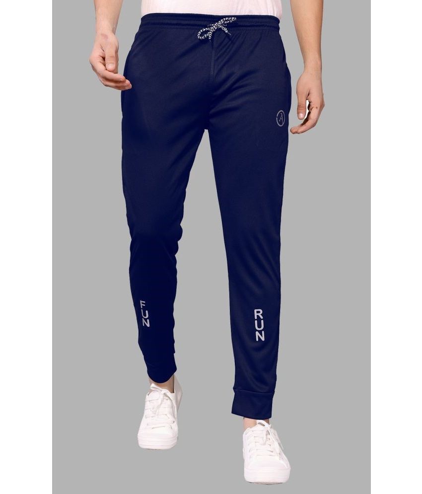     			Anand Navy Blue Lycra Men's Joggers ( Pack of 1 )