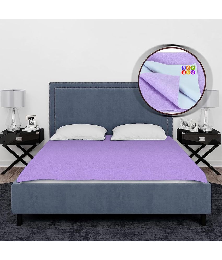     			Beybee Purple Laminated Bed Protector Sheet ( Pack of 2 )