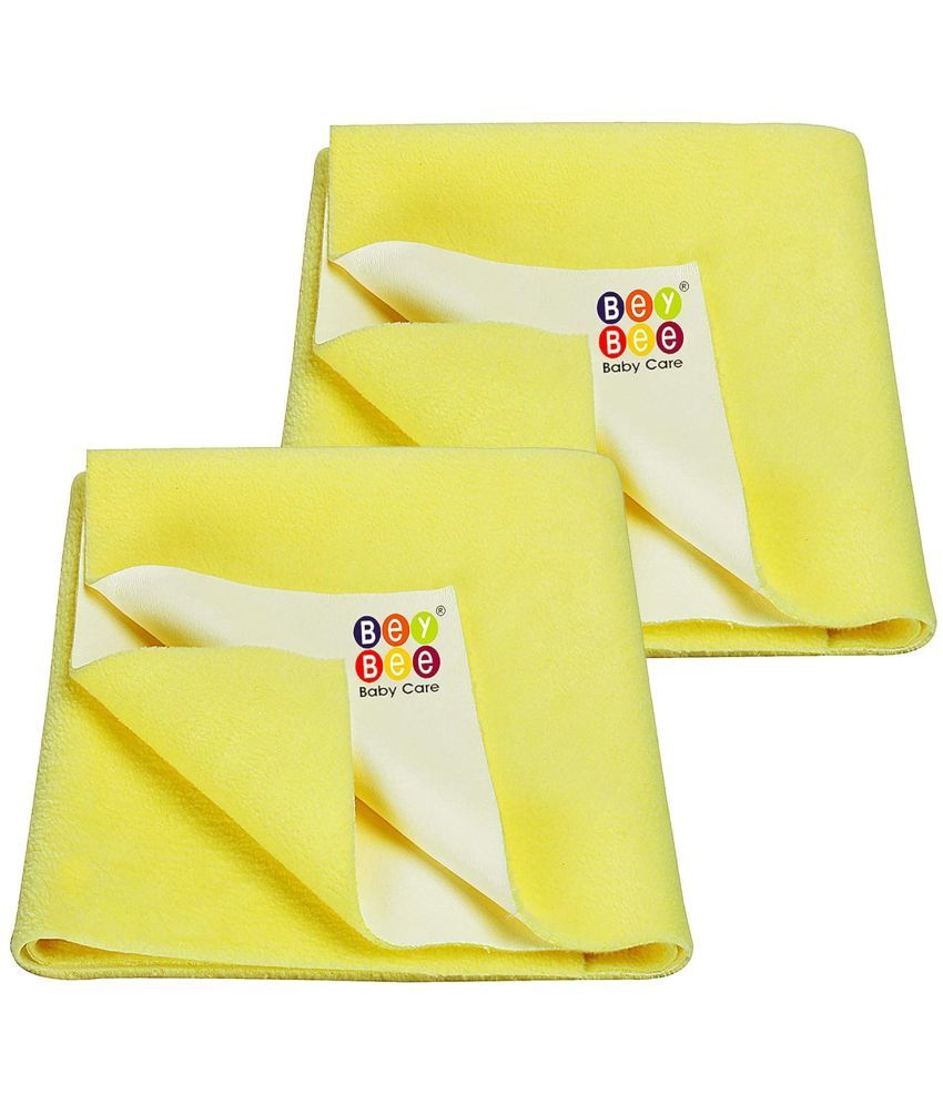     			Beybee Yellow Laminated Bed Protector Sheet ( Pack of 2 )