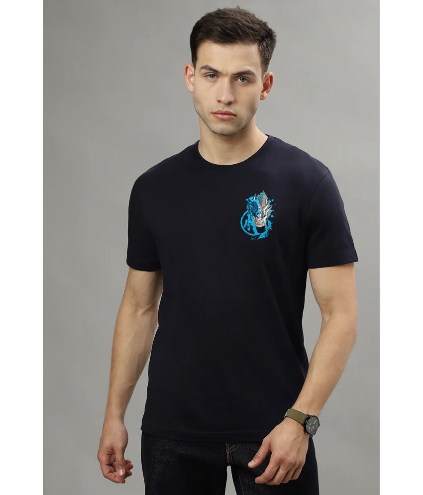     			DWAG Cotton Blend Regular Fit Printed Half Sleeves Men's T-Shirt - Black ( Pack of 1 )