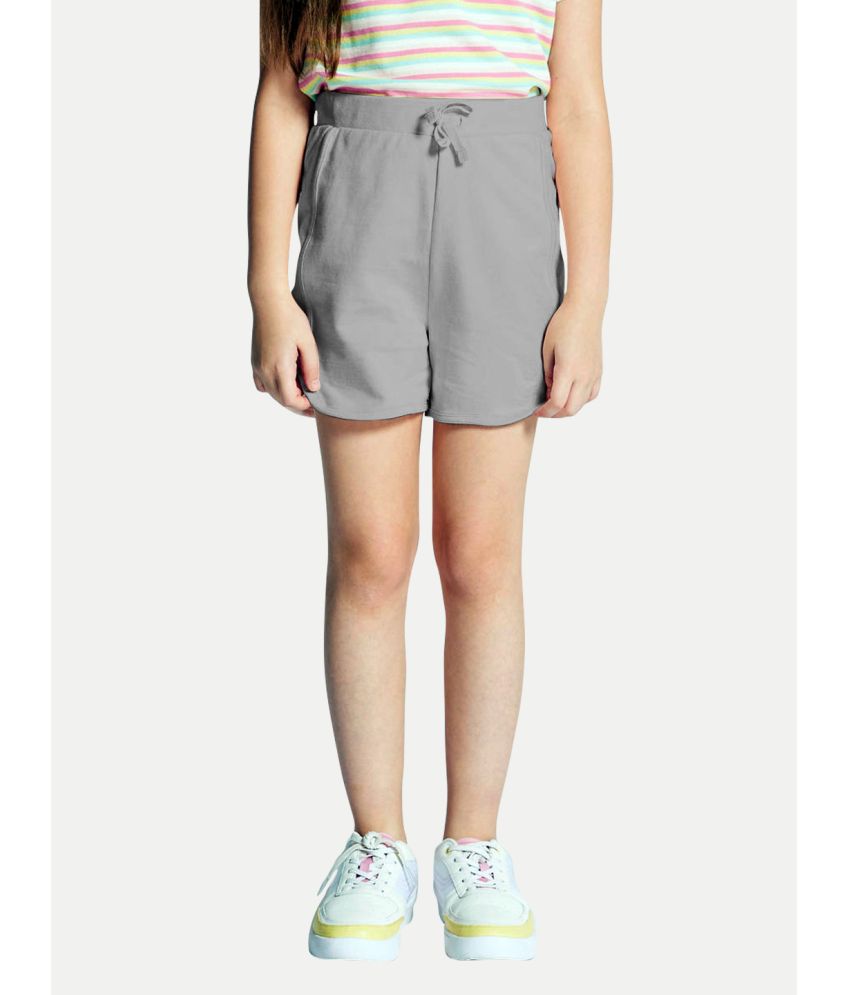     			Radprix - Grey Cotton Blend Girls Shorts ( Pack of 1 )