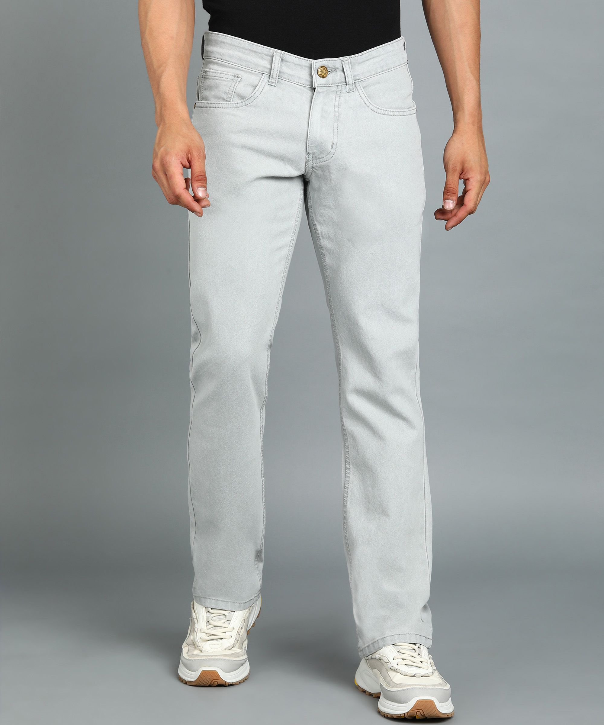     			Urbano Fashion Regular Fit Basic Men's Jeans - Grey Melange ( Pack of 1 )
