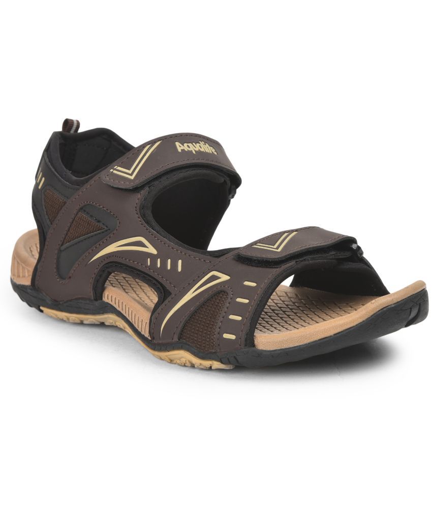     			Aqualite - Brown Men's Floater Sandals