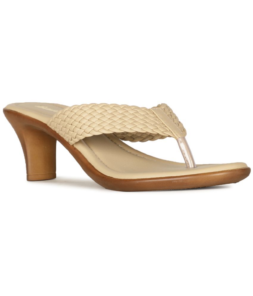     			Bata Beige Women's Sandal Heels