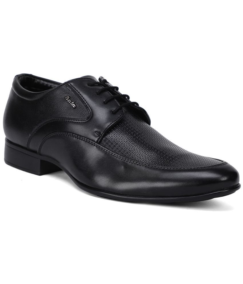     			Bata Black Men's Derby Formal Shoes