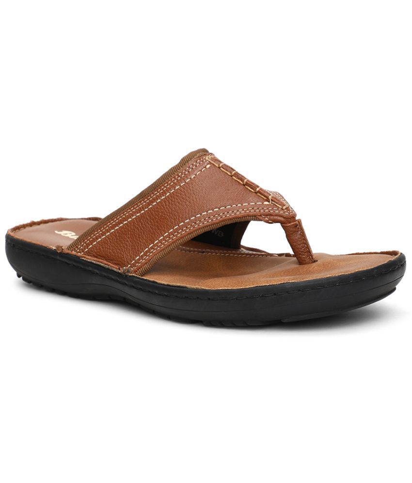     			Bata Brown Men's Thong Flip Flop