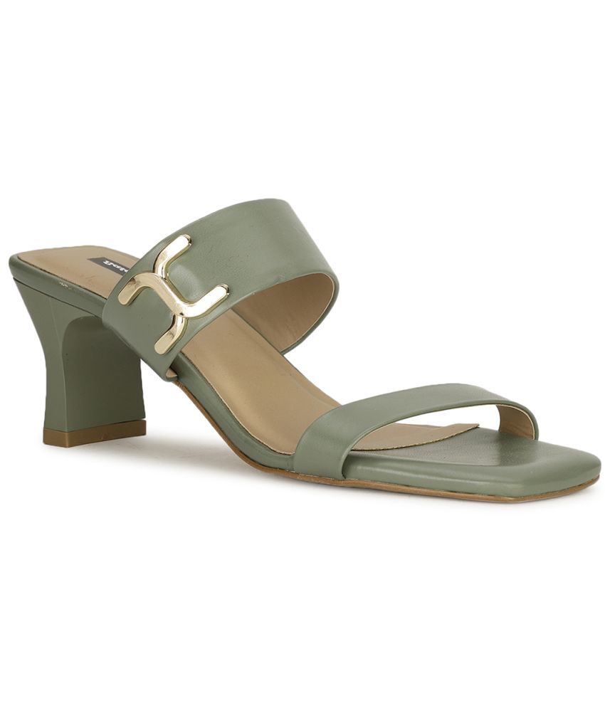     			Bata Green Women's Sandal Heels