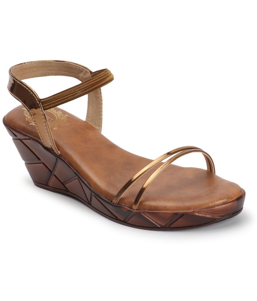     			Denill Bronze Women's Sandal Heels