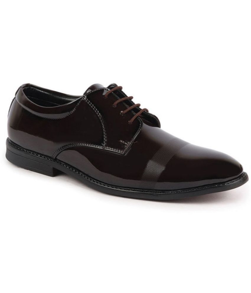     			Fausto Brown Men's Oxford Formal Shoes