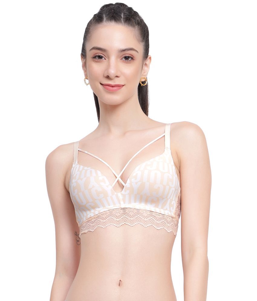     			PARKHA Beige Nylon Heavily Padded Women's Plunge Bra ( Pack of 1 )