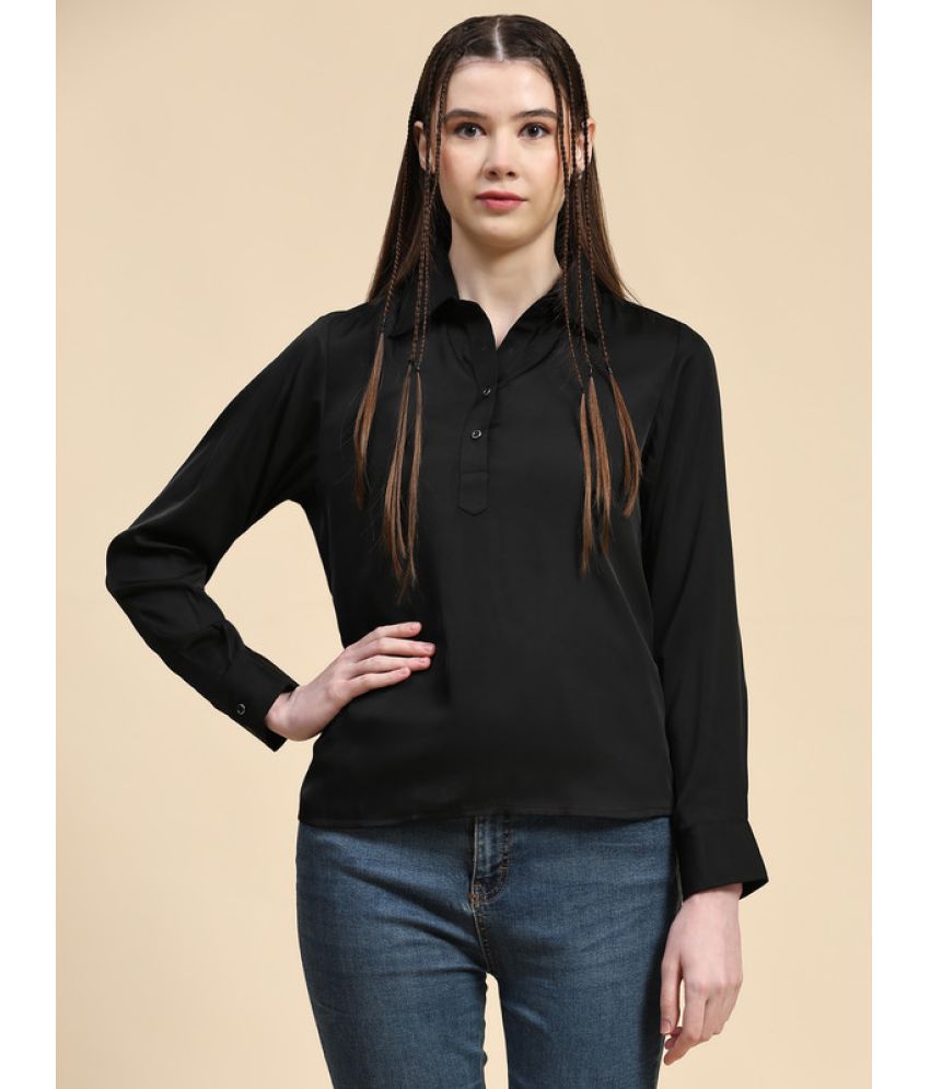     			Prideska Black Polyester Women's Shirt Style Top ( Pack of 1 )