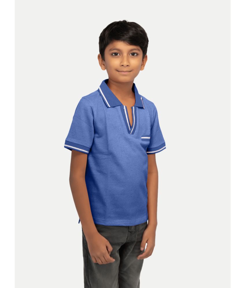     			Radprix Blue Cotton Blend Boy's Polo T-Shirt ( Pack of 1 )
