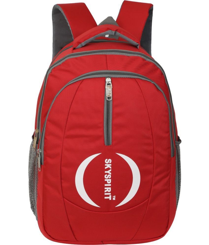     			Sky spirit Red Polyester Backpack ( 40 Ltrs )