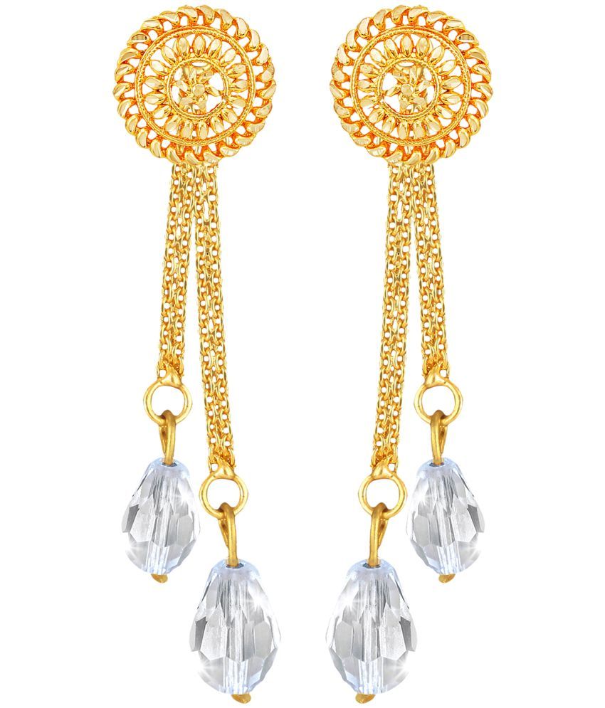     			VIVASTRI Golden Drop Earrings ( Pack of 1 )